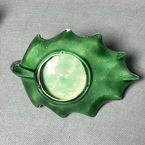 Vintage Antique Christmas Holly Berries Green Candle Stick Holders Holiday Decor - Picture 10 of 13